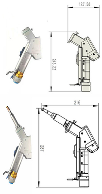 1000W 2000W Đầu làm sạch bằng laser công nghiệp Dải cầm đa chức năng
