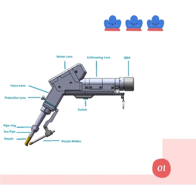 Giá tốt. Máy hàn cầm tay điện 2000W ống kính thép không gỉ với chùm hàn có thể điều chỉnh 0 ~ 5MM trực tuyến